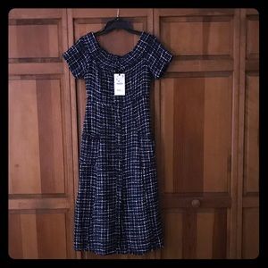 NWT ZARA TWEED DRESS WITH GEMSTONE BUTTONS